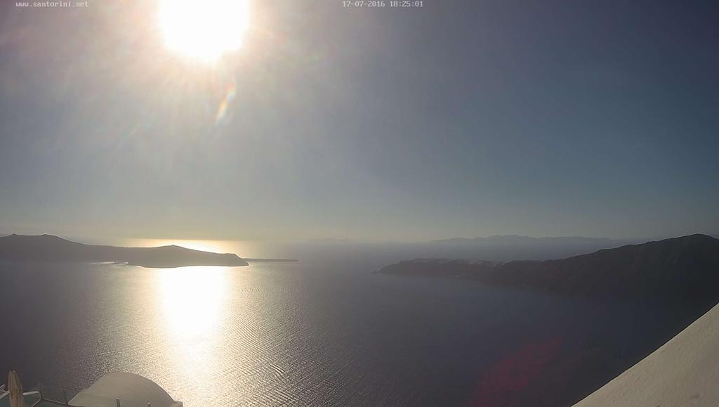 Santorini Live WebCam.   Live from the caldera of Santorini.  Volcano view.