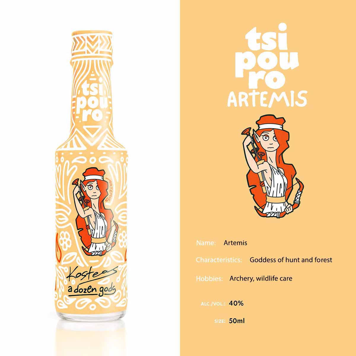A Dozen Gods: Artemis - Tsipouro 50ml