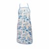 White apron with blue Greek island illustrations