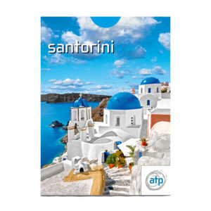 White buildings with blue domes in Santorini