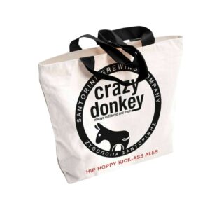 Tote bag Crazy Donkey White