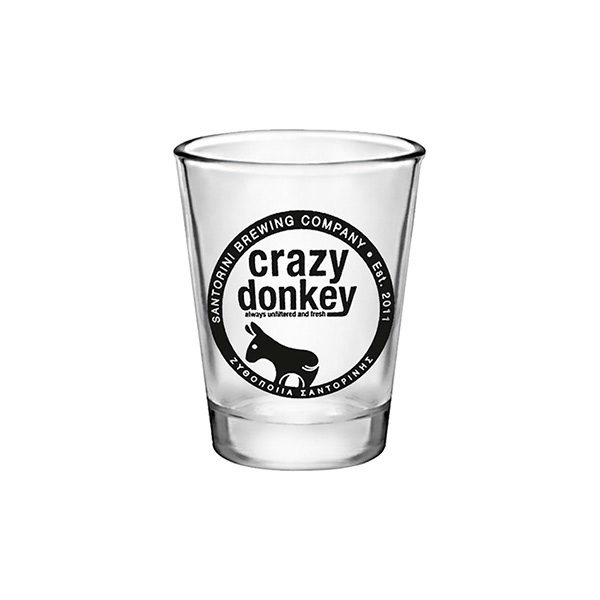 Shot glass Crazy Donkey transparent