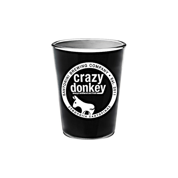 Shot glass Crazy Donkey black