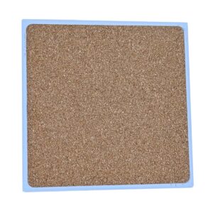 Rectangular cork board with light blue frame