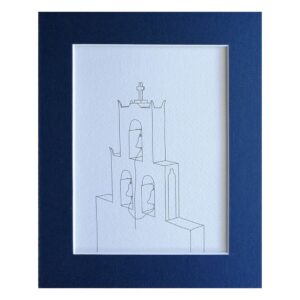 Colouring Poster Santorini