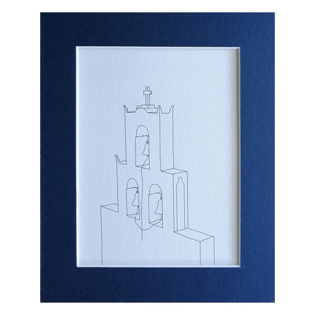 Colouring Poster Santorini