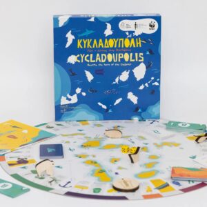 Cycladopolis board game with map and pieces