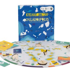 Cycladopolis board game with map and pieces