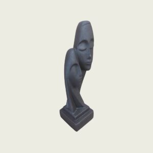 Alternative view of Devotion Head Statue, cast stone, anthracite, 14cm