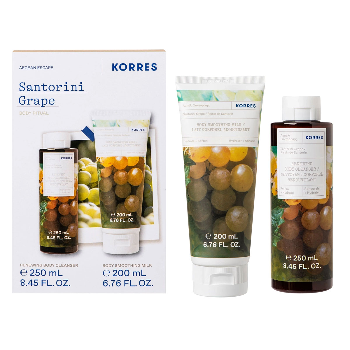 KORRES Santorini Vine Collection (Showergel + Body Milk)