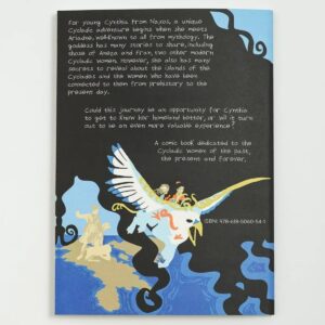 Illustrated comic book cover with winged mythological creature