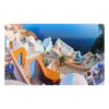 Colorful cliffside houses overlooking Santorini’s blue sea