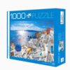 1000-piece puzzle box featuring Santorini, Greece