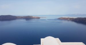 Santorini clear skies almost all year long