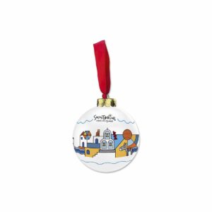 Christmas tree ornament - My Santorini ceramic ball