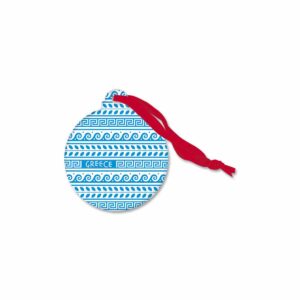 Alternative view of Christmas tree ornament - Meander design