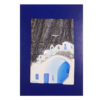 Santorini houses on the volcanic rock wall decor