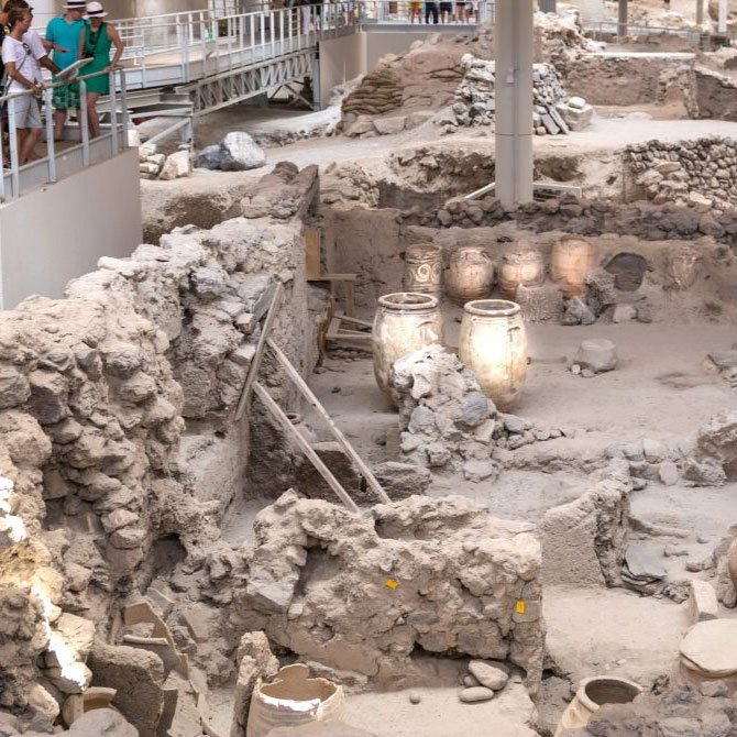 Akrotiri excavation