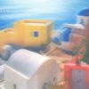 Postcard - 3D - Santorini village