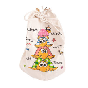 Canvas backpack bag - turtles