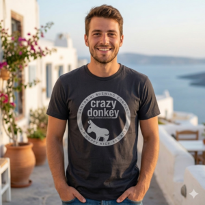 Alternative view of Crazy Donkey t-shirt grey