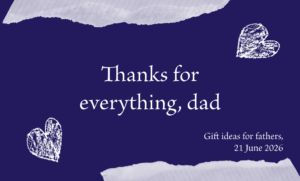 Father's Day message with hearts on purple background