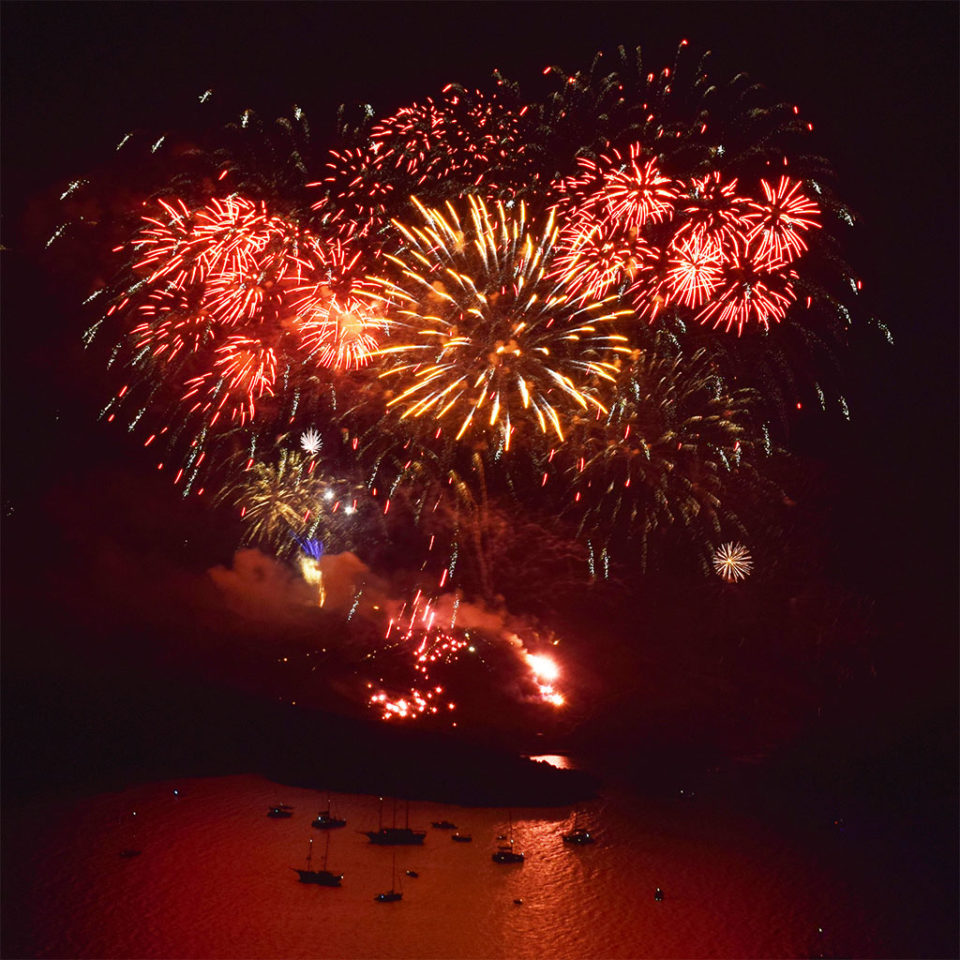 Fireworks in Santorini