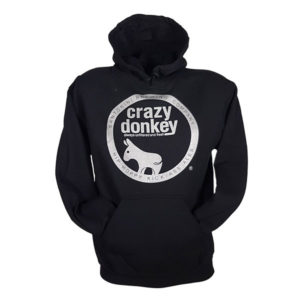 crazy donkey hoodie black