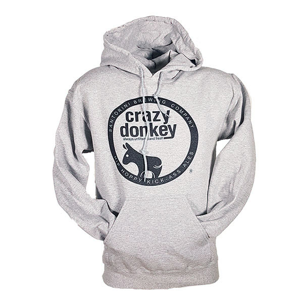 crazy donkey hoodie grey