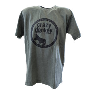 Gray Crazy Donkey Brewing Company logo T-shirt