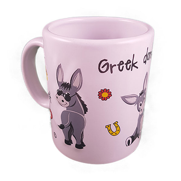 textured mug donkeys