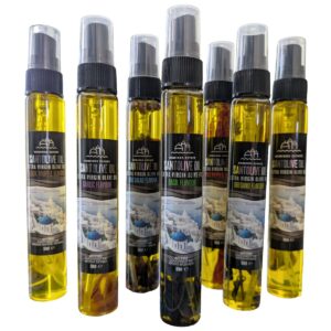 Flavored extra virgin olive oil spray bottles