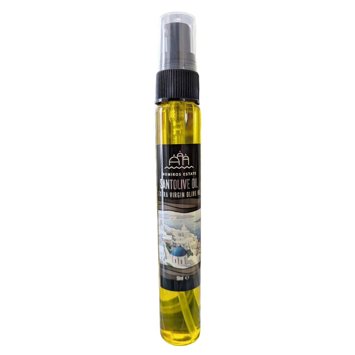 Spray bottle of extra virgin olive oil