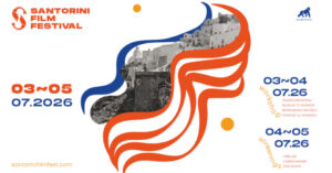 Santorini Film Festival 2026 promotional poster design