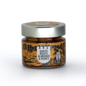 Santo Roots almonds and honey jar