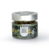 Jar of Santo Roots capers with silver lid