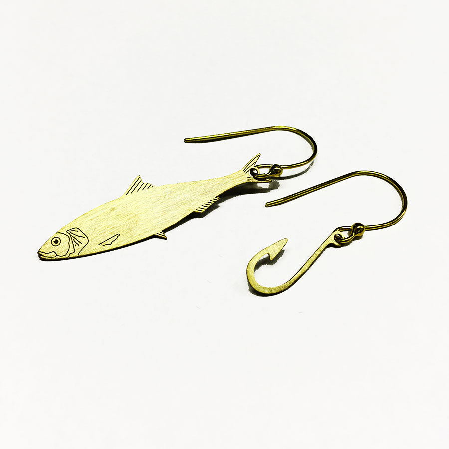 fish lure earrings