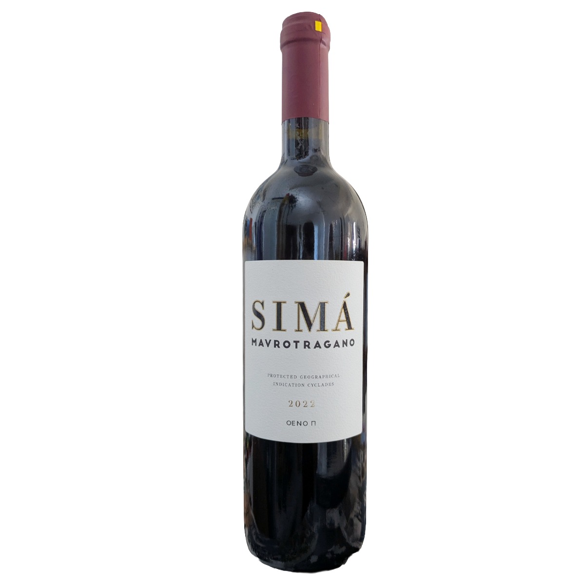 SIMÁ Mavrotragano 2023 red wine bottle