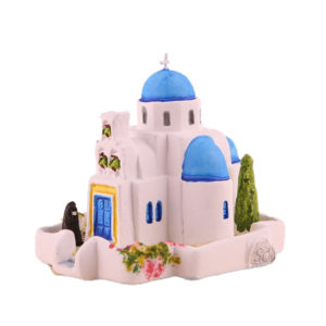 Alternative view of St Nektarios church with yard