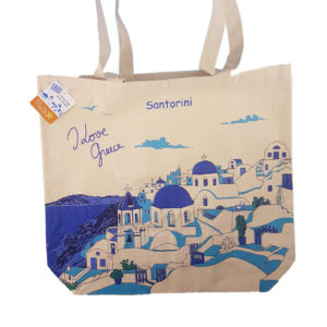 Santorini Merites  Jute Tote Bag 