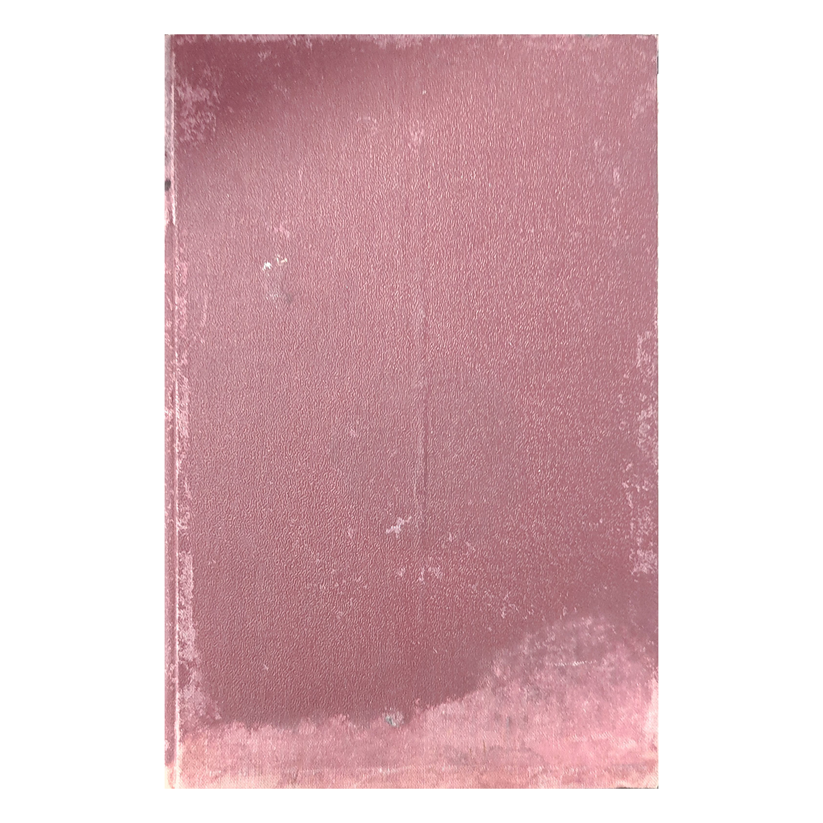 Worn burgundy hardcover book cover with no visible title