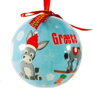 Christmas tree ornament ball - 640 Santorini