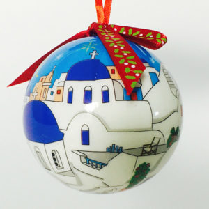 Christmas tree ornament ball - 007 Santorini