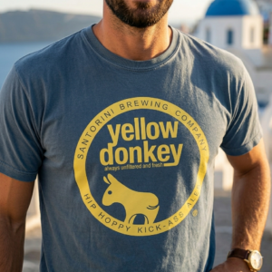 Alternative view of Yellow Donkey stone washed t-shirt